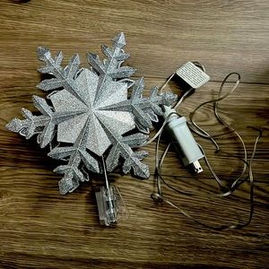 Silver Glitter Tree Topper